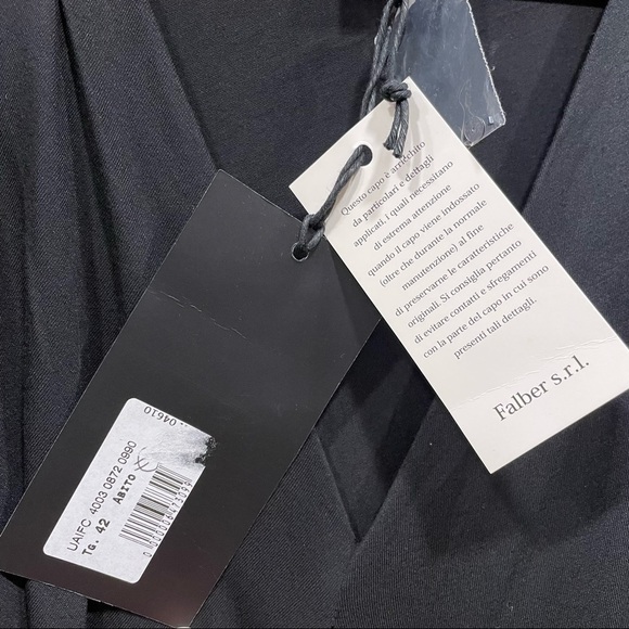 RICHMOND Denim asymmetrical black embellished dress size 12 NWT - Picture 5 of 8